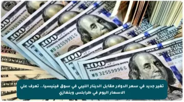 تغير جديد في سعر الدولار مقابل الدينار الليبي في سوق فينيسيا.. تعرف على الأسعار اليوم في طرابلس وبنغازي